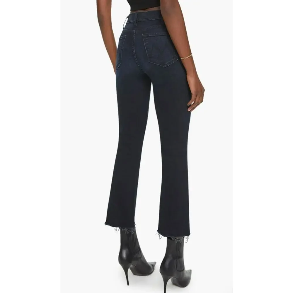 Mother The Hustler Frayed High Waist Ankle Flare Jeans, Women's Size 26